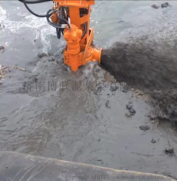 挖机污泥泵用于城市河道污泥清理泵
